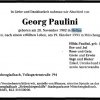 Paulini Georg 1902-1993 Todesanzeige